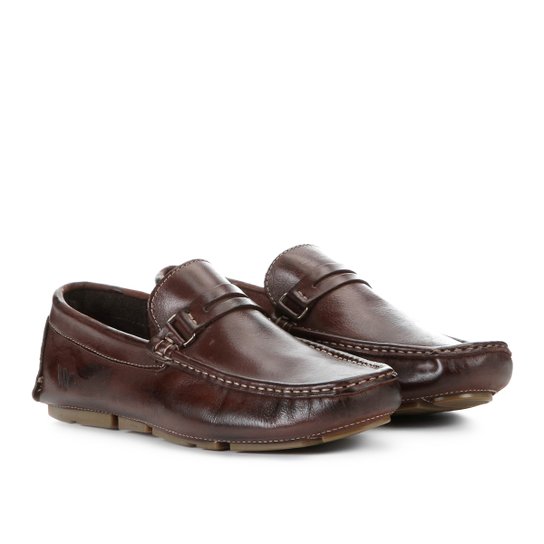 Mocassim Couro Walkabout Clássico Masculino - Marrom Escuro