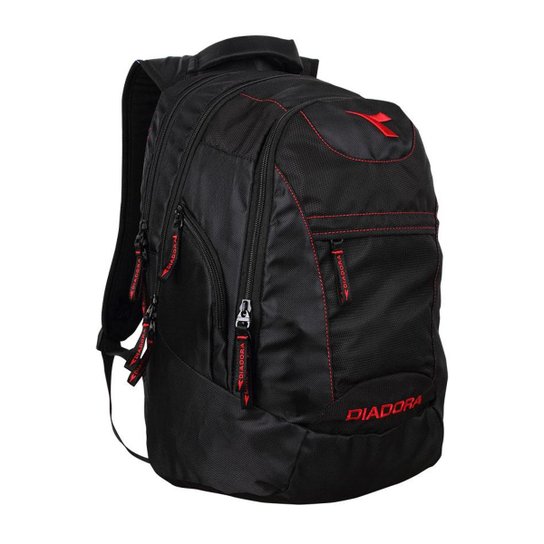Mochila Diadora Trainer - Preto+Vermelho