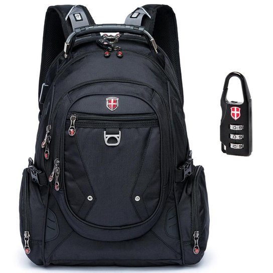 Mochila Notebook Audiopocket Swissport - Preto