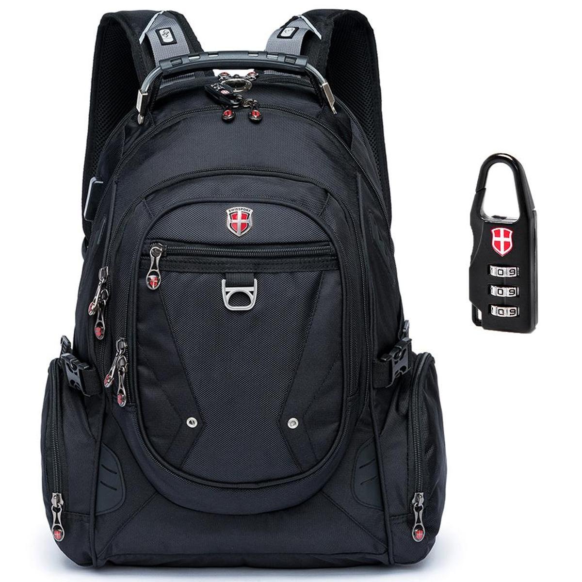 Mochila Swissport P/ Notebook Audipocket C/ Cadeado