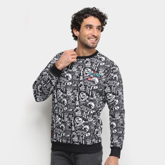 Moletom Ecko Pica Pau Estampado Masculino - Preto