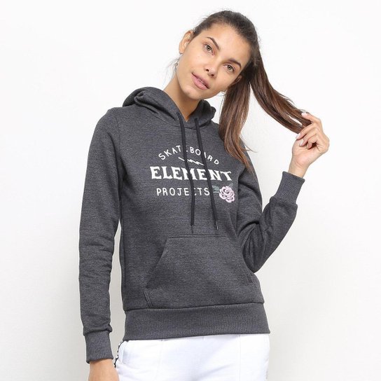 Moletom Element Enchante Feminino - Mescla Escuro