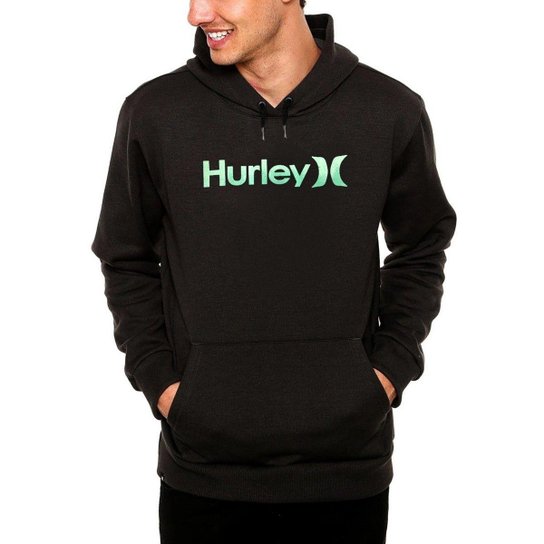 Moletom Hurley Fechado Splash Black Masculino - Preto