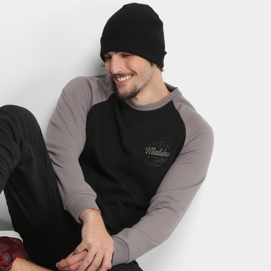 Moletom Mood Color Malibu Masculino - Preto