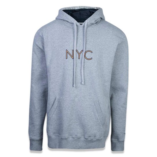 Moletom New Era Canguru Fechado Branded Masculino - Mescla Claro