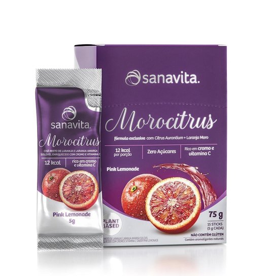 Morocitrus Sanavita Pink lemonade Display 15 sticks -