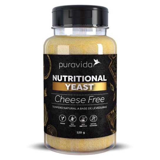 Nutritional Yeast Levedura Nutricional Tempero Natural Puravida 120g -