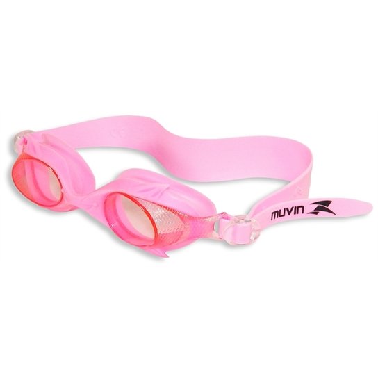 Óculos Natação Peixinho Kid Muvin - Azul-Branco - Rosa