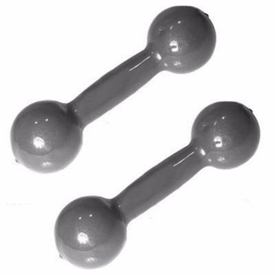 Par De Halteres Emborrachado Peso P Musculação 4kg Cada - Prata