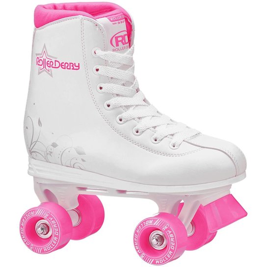 Patins Infantil Star 350 Girls - Branco+Rosa