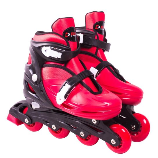 Patins Roller In-Line Radical Ajustável - Vermelho