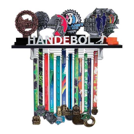 Porta Troféus e Medalhas Handebol Masculino - Incolor
