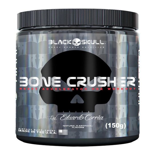 Pré-Treino Bone Crusher 150 g By Eduardo Corrêa - Black Skull -