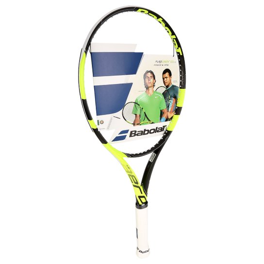 Raquete Babolat Tenis Pure Aero Lite - Preto+Verde Limão
