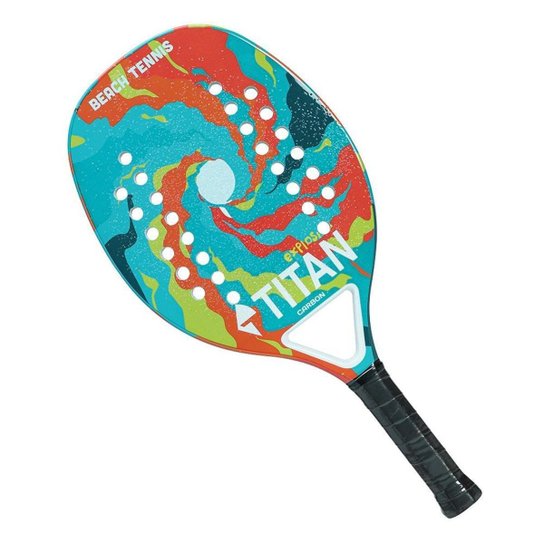Raquete De Beach Tennis Titan Explosion Carbon 25Mm - Colorido