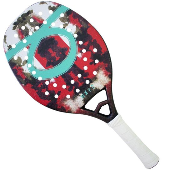Raquete de Beach Tennis Tom Caruso Hero 50 cm 2018 - Vermelho+Preto