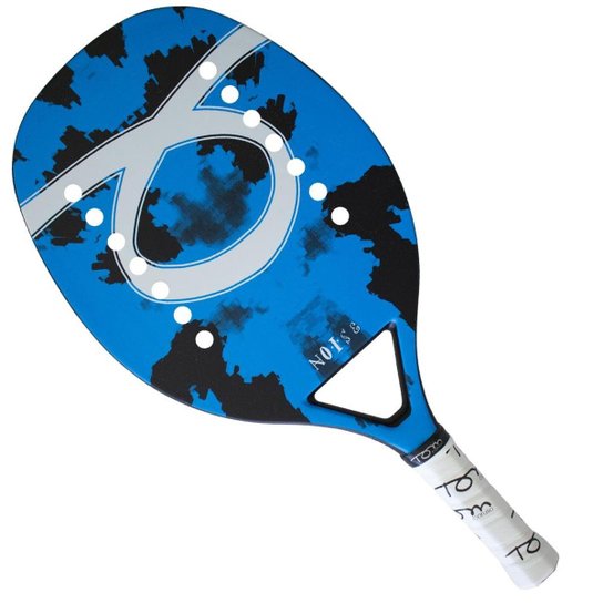 Raquete de Beach Tennis Tom Caruso Noise 49 cm 2018 - Azul+Preto
