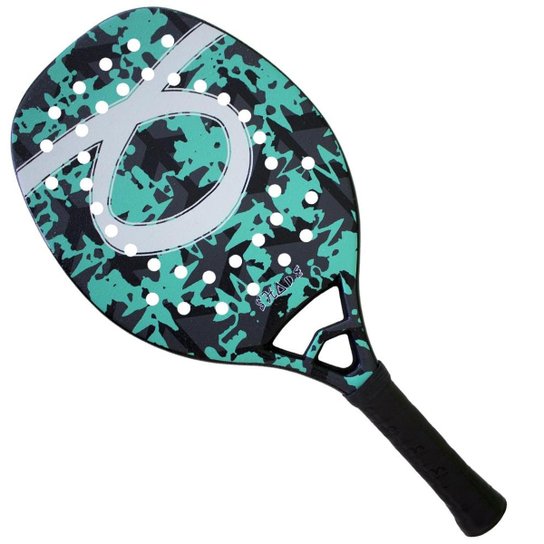 Raquete de Beach Tennis Tom Caruso Shade 50 cm 2018 - Verde+Preto