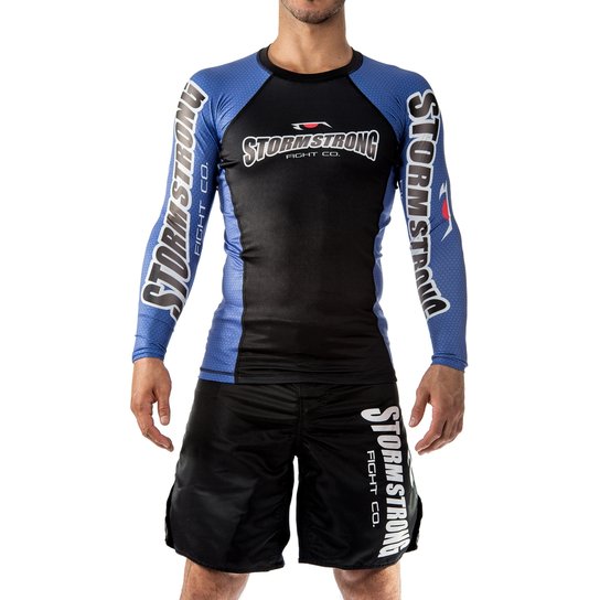 Rashguard StormStrong Oficial ML - Preto+Azul