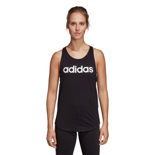 Regata Adidas E Lin Feminina - Preto+Branco