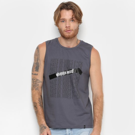Regata All Free Estampada Masculina - Cinza