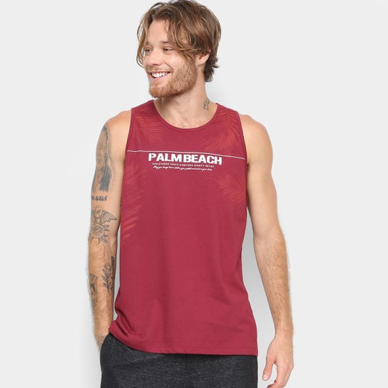 Regata Gajang Palm Beach Masculina - Vinho