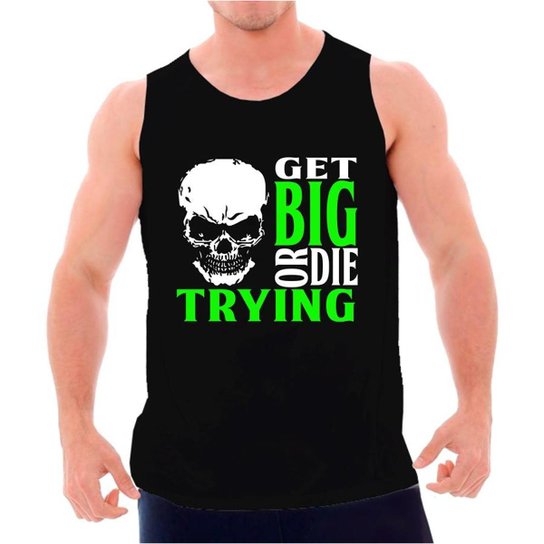 Regata Get Big Or Die Trying Masculina - Preto