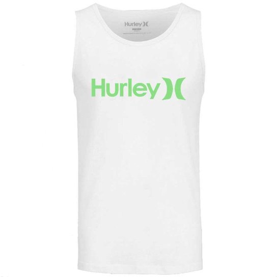 Regata Hurley Silk Oeo Solid Masculino - Branco+Verde