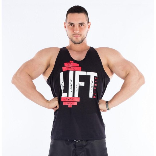 Regata Império Fitness Lift Weights Masculina - Preto