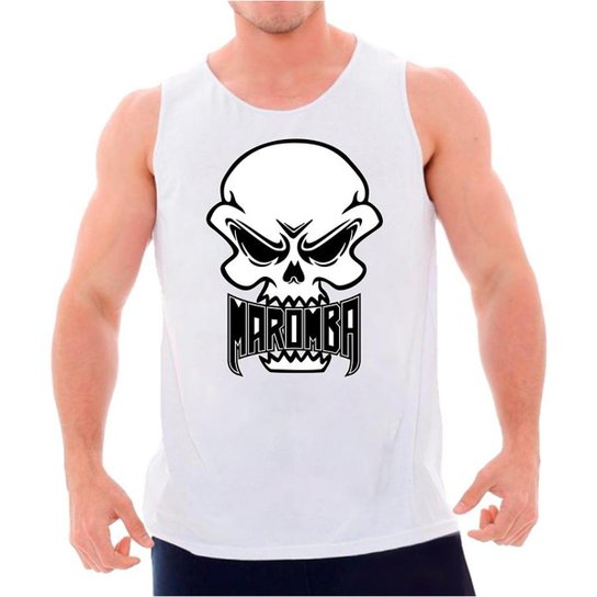 Regata Maromba Caveira Masculina - Branco