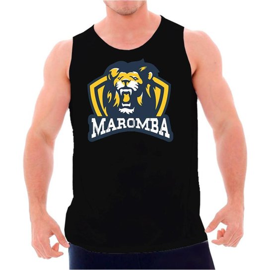 Regata Maromba Lion Masculina - Preto
