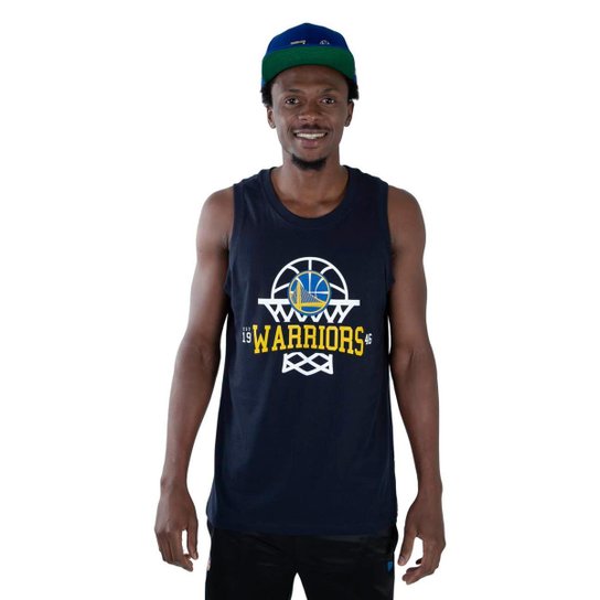 Regata New Era Nba Golden State Warriors Essentials Cesta Masculina - Marinho