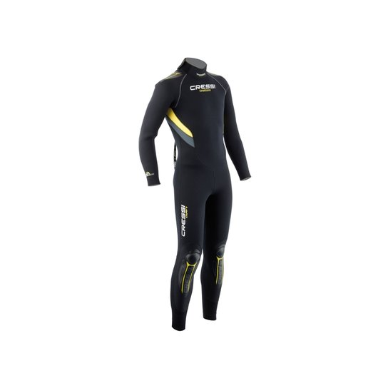 Roupa Cressi Castoro 5Mm 1 Peça Longa - Preto+Amarelo