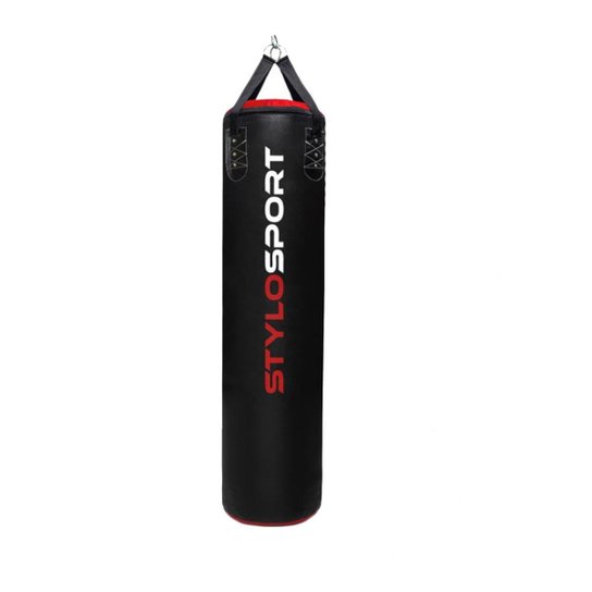 Saco De Pancada Vazio Stylo Sport 160x100 cm - Preto+Vermelho