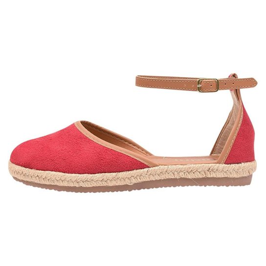 Sandália Chiquiteira Flatform Camurça EC Feminina - Vermelho