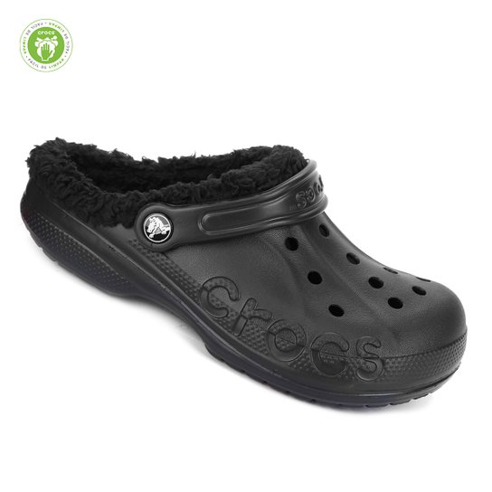 Sandália Crocs Baya Lined - Preto