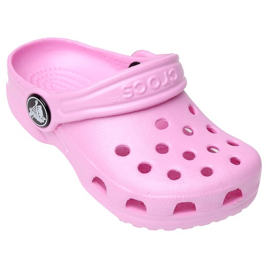 Sandália Crocs Infantil Classic - Pink+Branco
