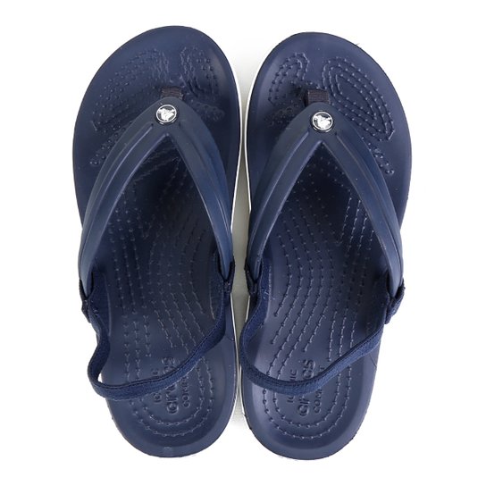 Sandália Crocs Infantil Crocband Strap Flip Feminina - Marinho
