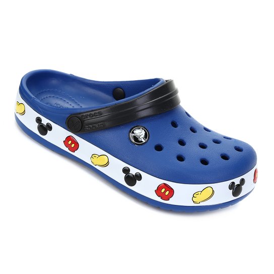 Sandália Crocs Infantil Disney Croband Mickey Clog k - Azul Escuro