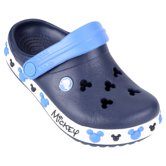 Sandália Crocs Infantil Disney Crocband Mickey IV Clog - Marinho+Branco