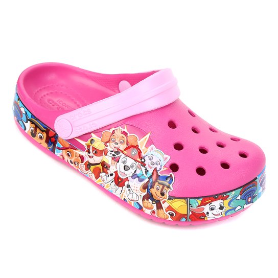 Sandália Crocs Infantil Fl Paw Patrol Band Clog - Roxo