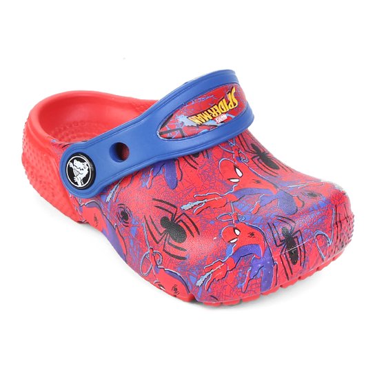 Sandália Crocs Infantil SpiderMan Grph Clog Marvel - Vermelho+Azul
