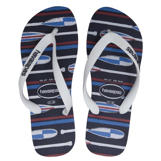 Sandália Havaianas Top Nautical - Marinho+Branco