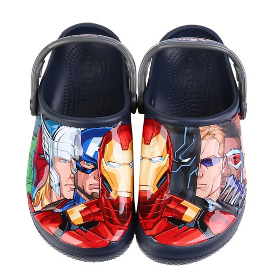 Sandália Infantil Crocs FL Marvel Multi Clog - Marinho
