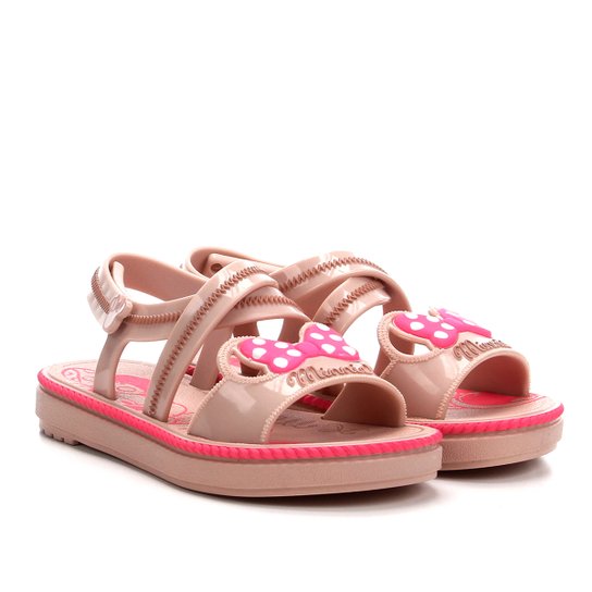 Sandália Infantil Grendene Kids Minnie Charm Feminina - Rosa