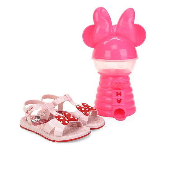 Sandália Infantil Grendene Kids Minnie Mensagens Divertidas - Rosa