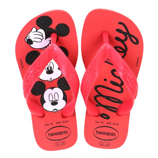 Sandália Infantil Havaianas Top Disney Cf - Vermelho