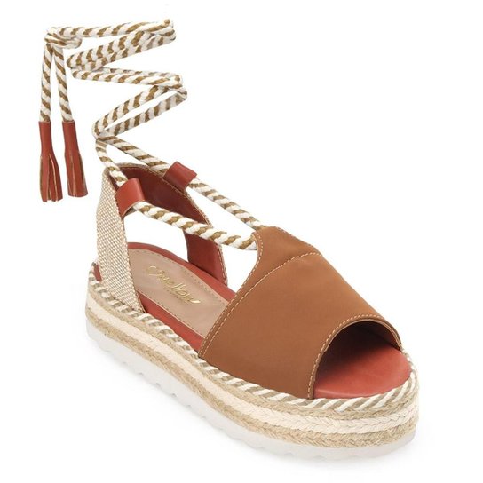 Sandália Yellow Flatform YL19 Feminina - Marrom