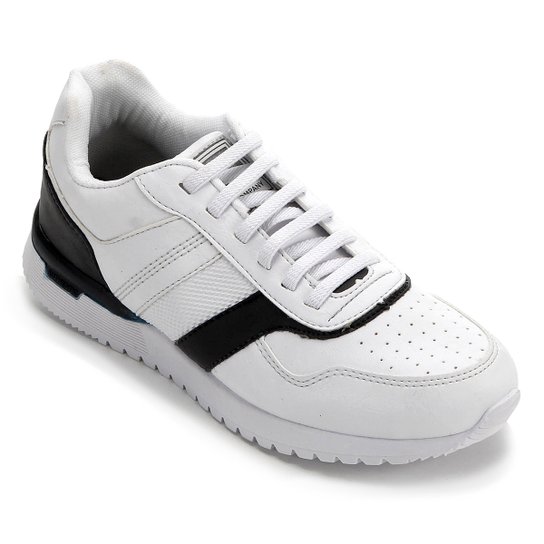 Sapatênis Burn Solid Masculino - Branco+Preto