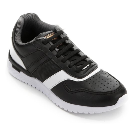 Sapatênis Burn Solid Masculino - Preto+Branco